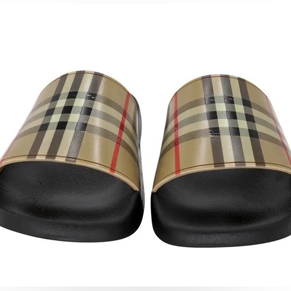 New Burberry Men's Furley Vintage Check Slide Sandals  No Box - Picture 6 of 12